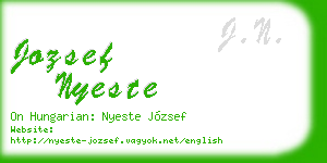 jozsef nyeste business card